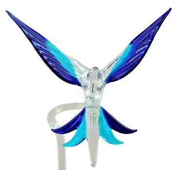 Preview: Orchideenstab - Kolibri (normale Ausführung / transp.-hellblau-dunkelblau)